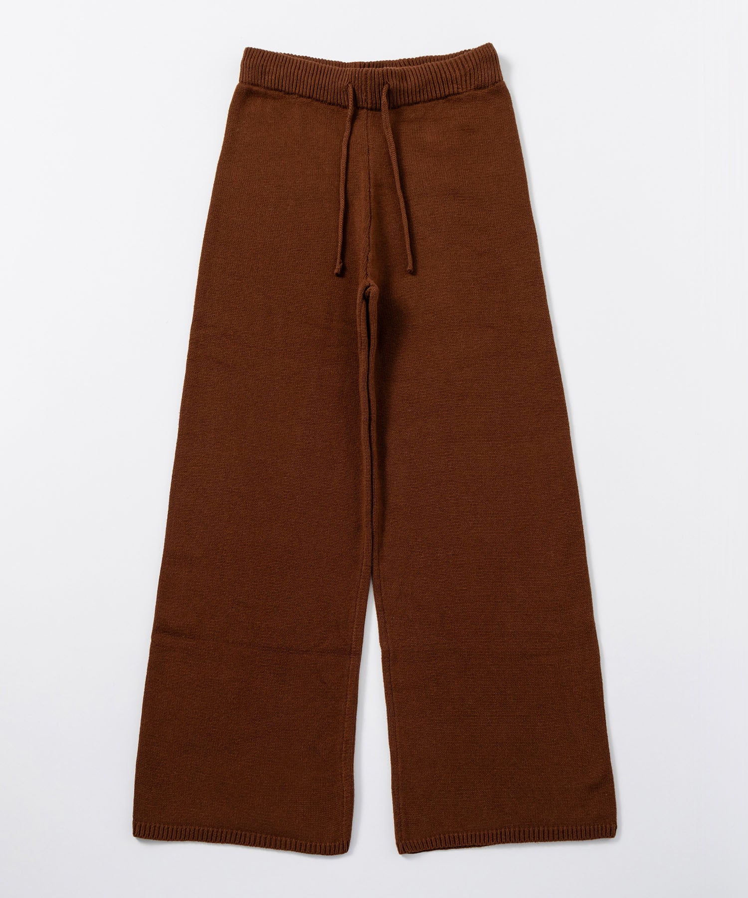 カシミヤブレンド ワイドニットパンツ