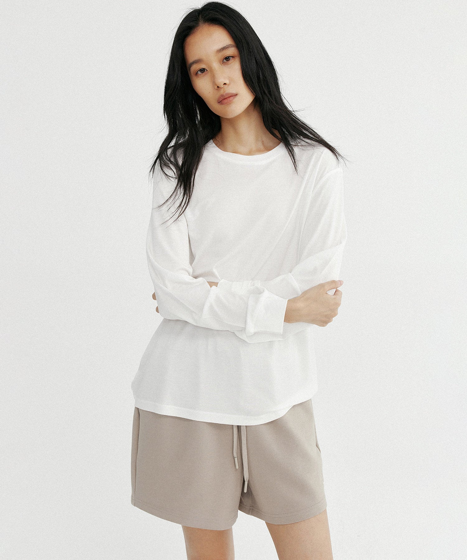 シルクタッチロングスリーブTシャツ