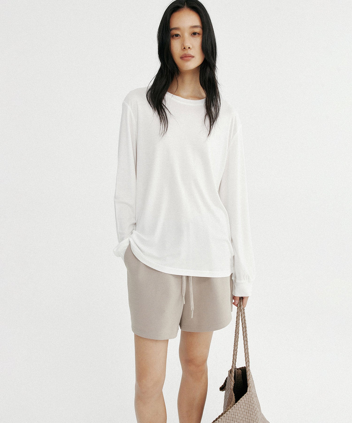 シルクタッチロングスリーブTシャツ