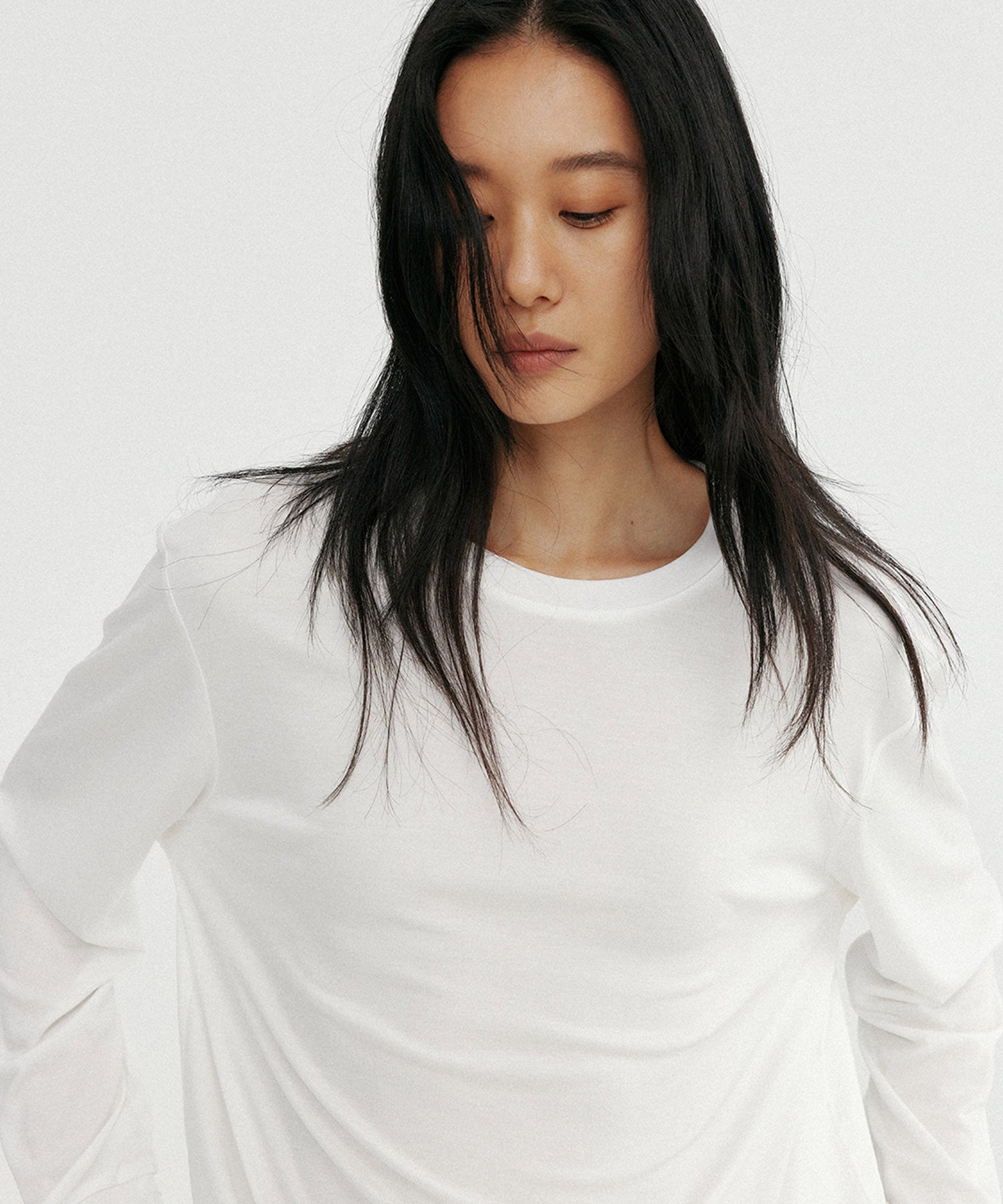 シルクタッチロングスリーブTシャツ