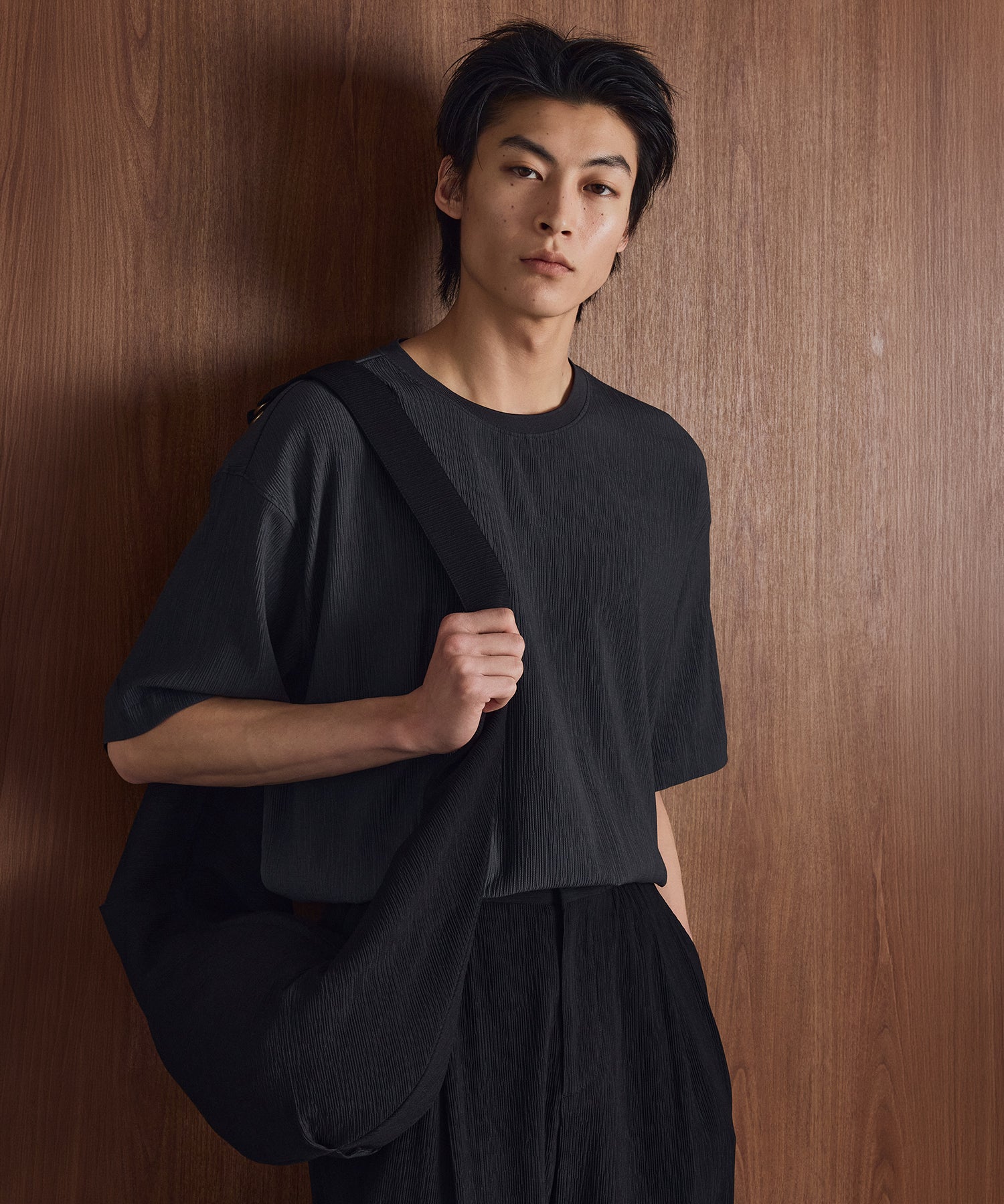 Kinoshita シアサッカードレープバッグ