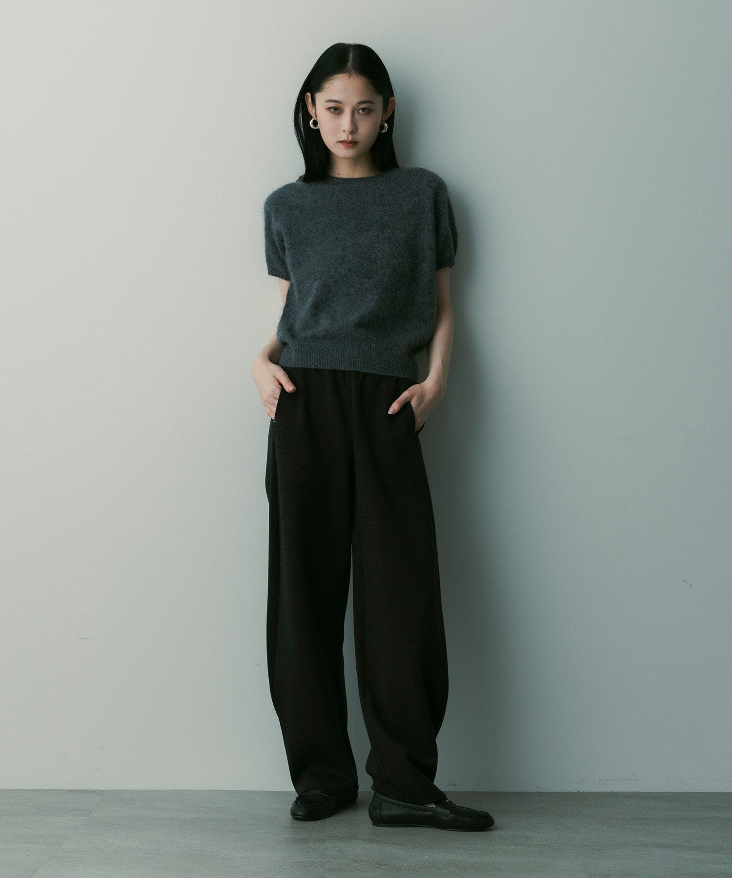 リラックスワイドパンツ★navy画像なし