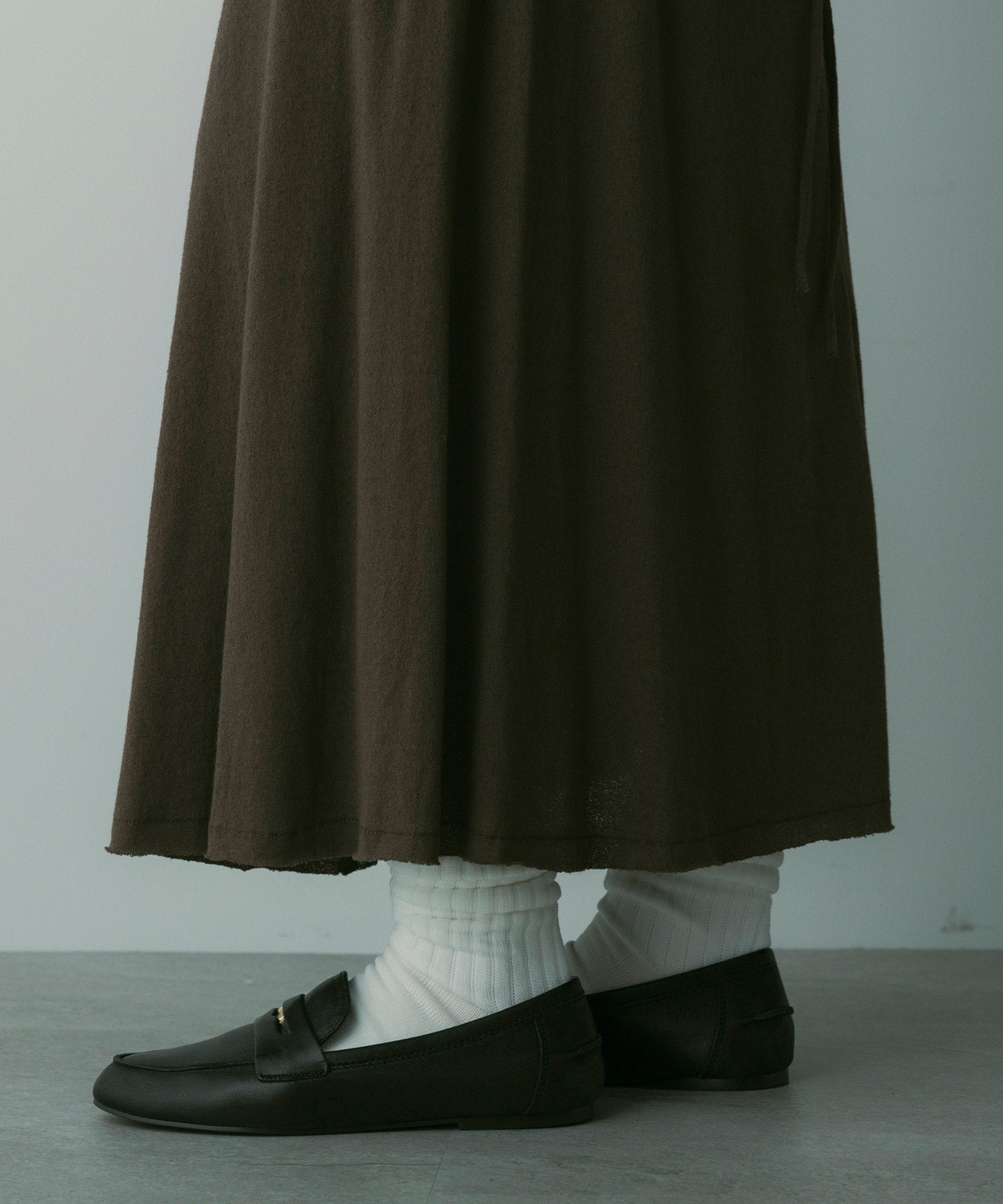 ドローストリングロングスカート