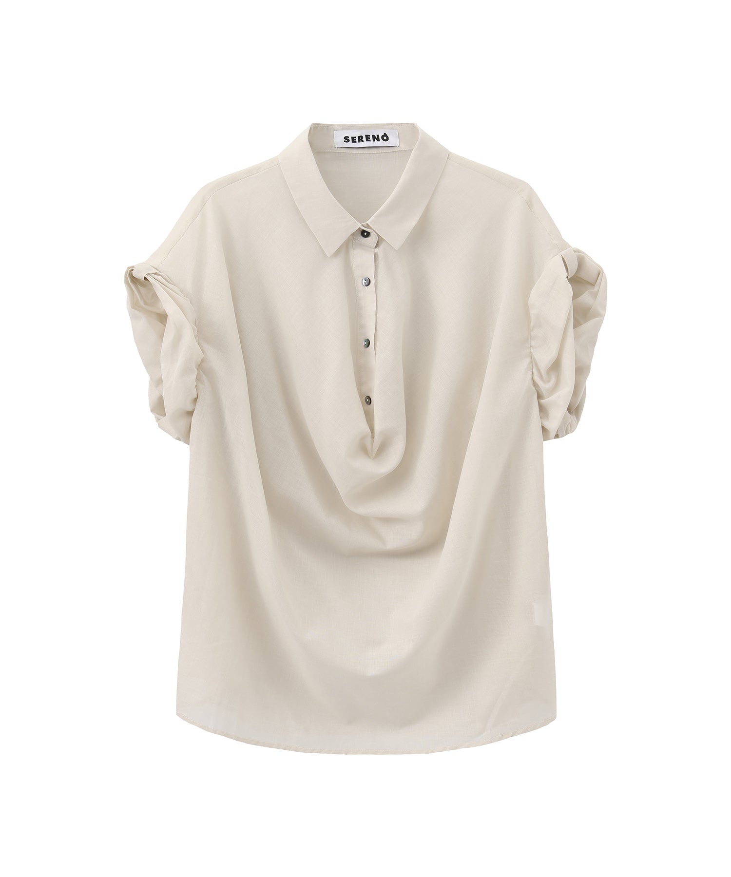 ニュアンススリーブ シャツブラウス