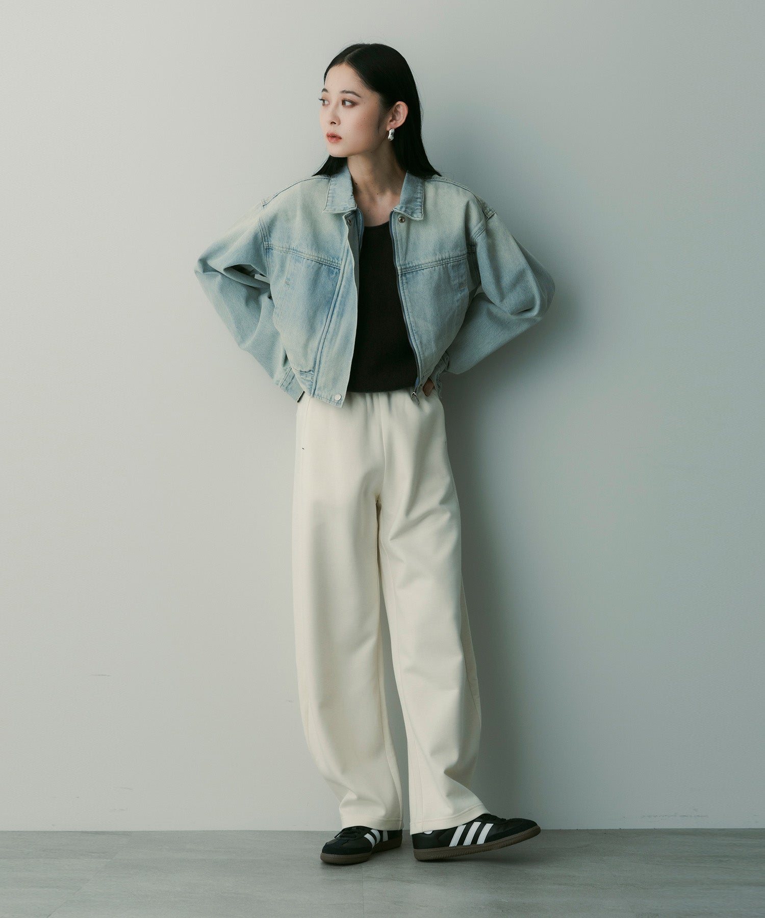 リラックスワイドパンツ★navy画像なし