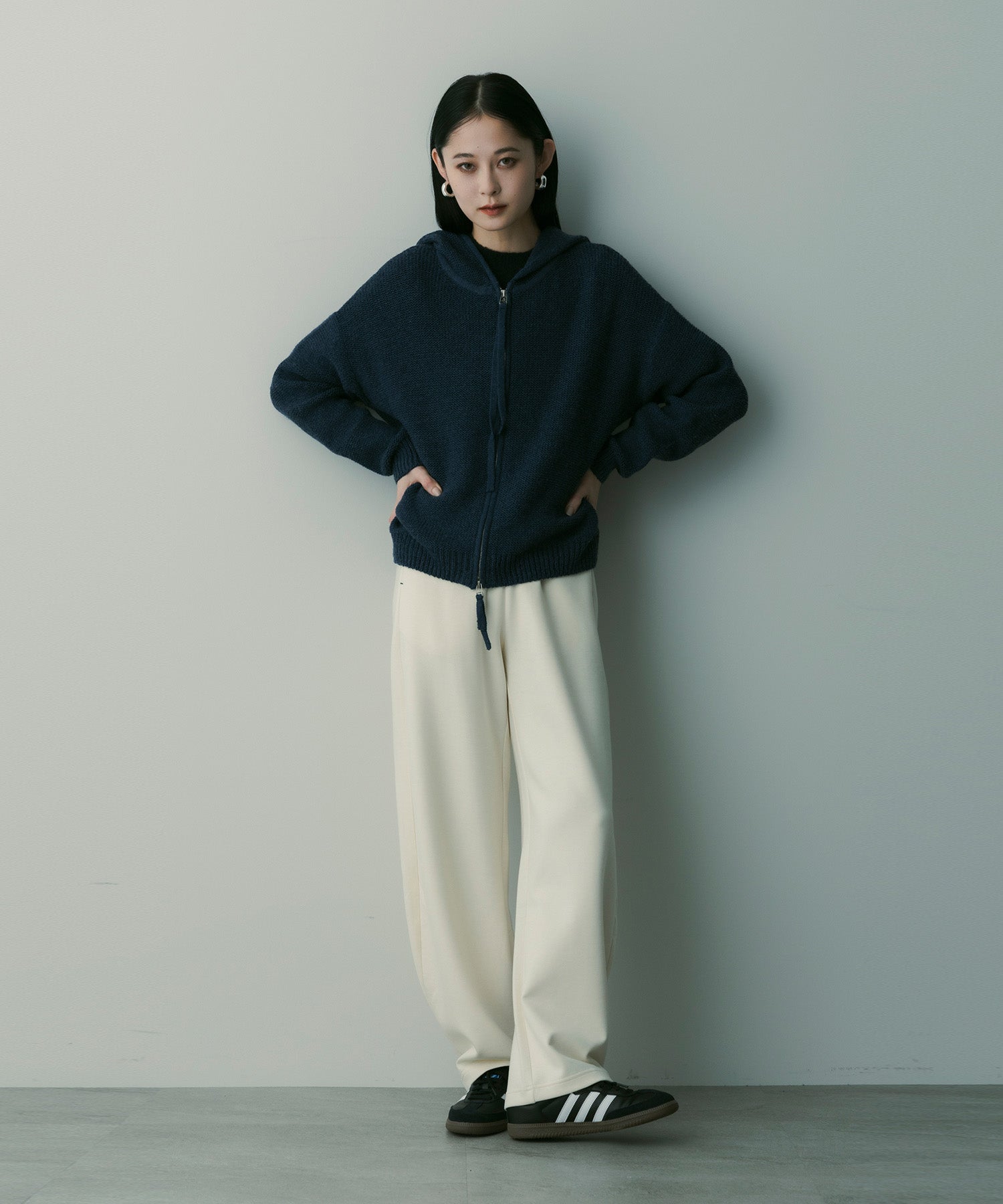 リラックスワイドパンツ★navy画像なし