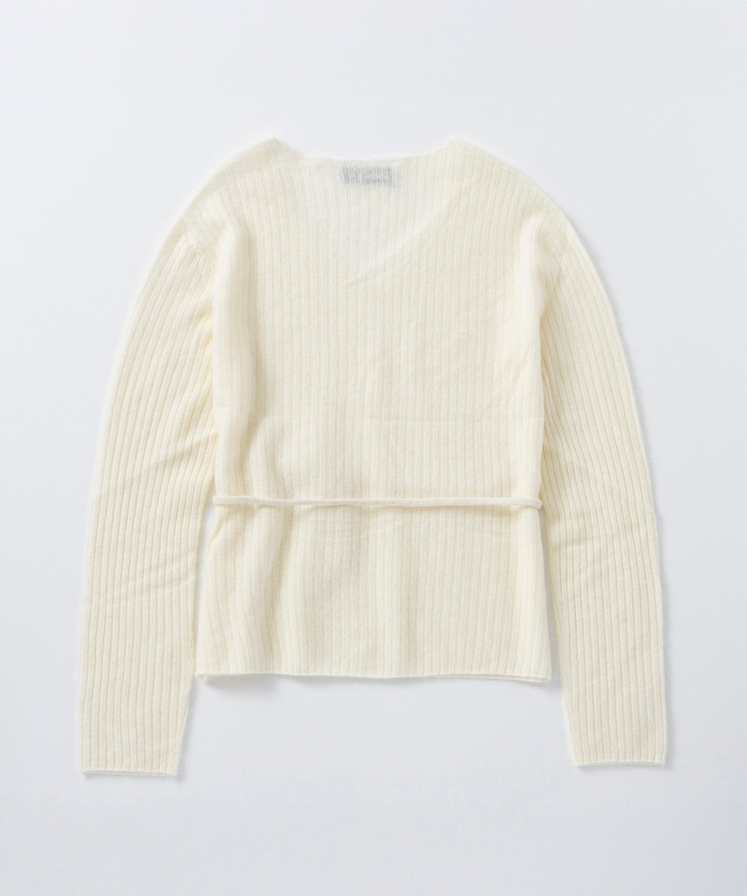 カシミヤブレンド リブニットトップス