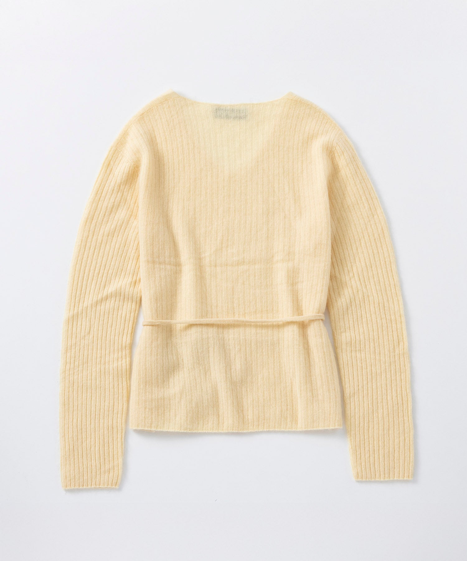 カシミヤブレンド リブニットトップス