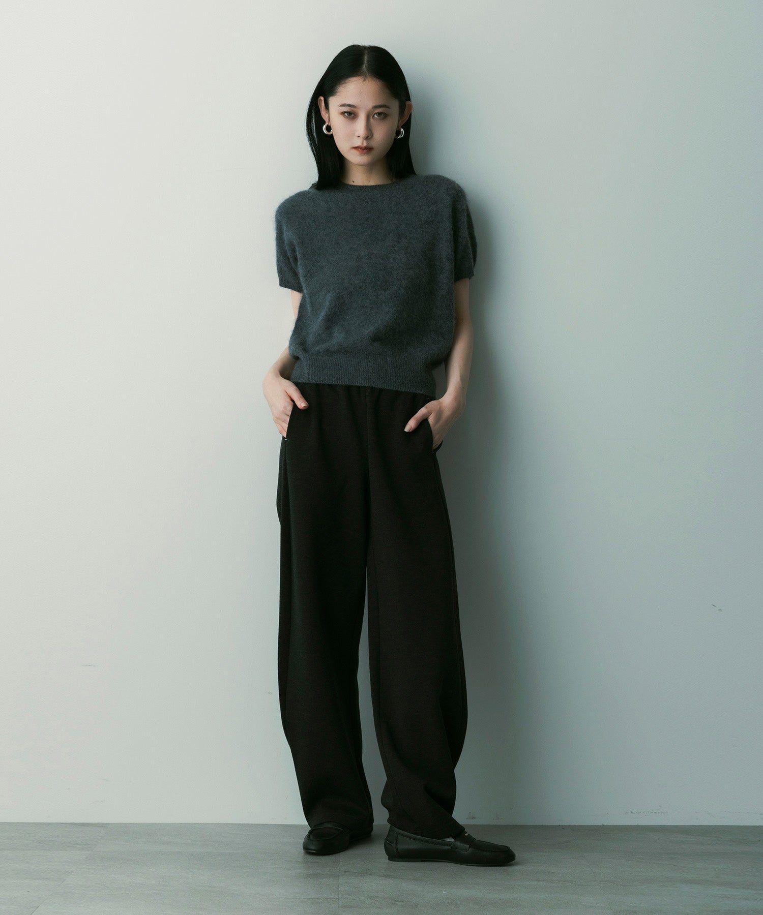 リラックスワイドパンツ★navy画像なし